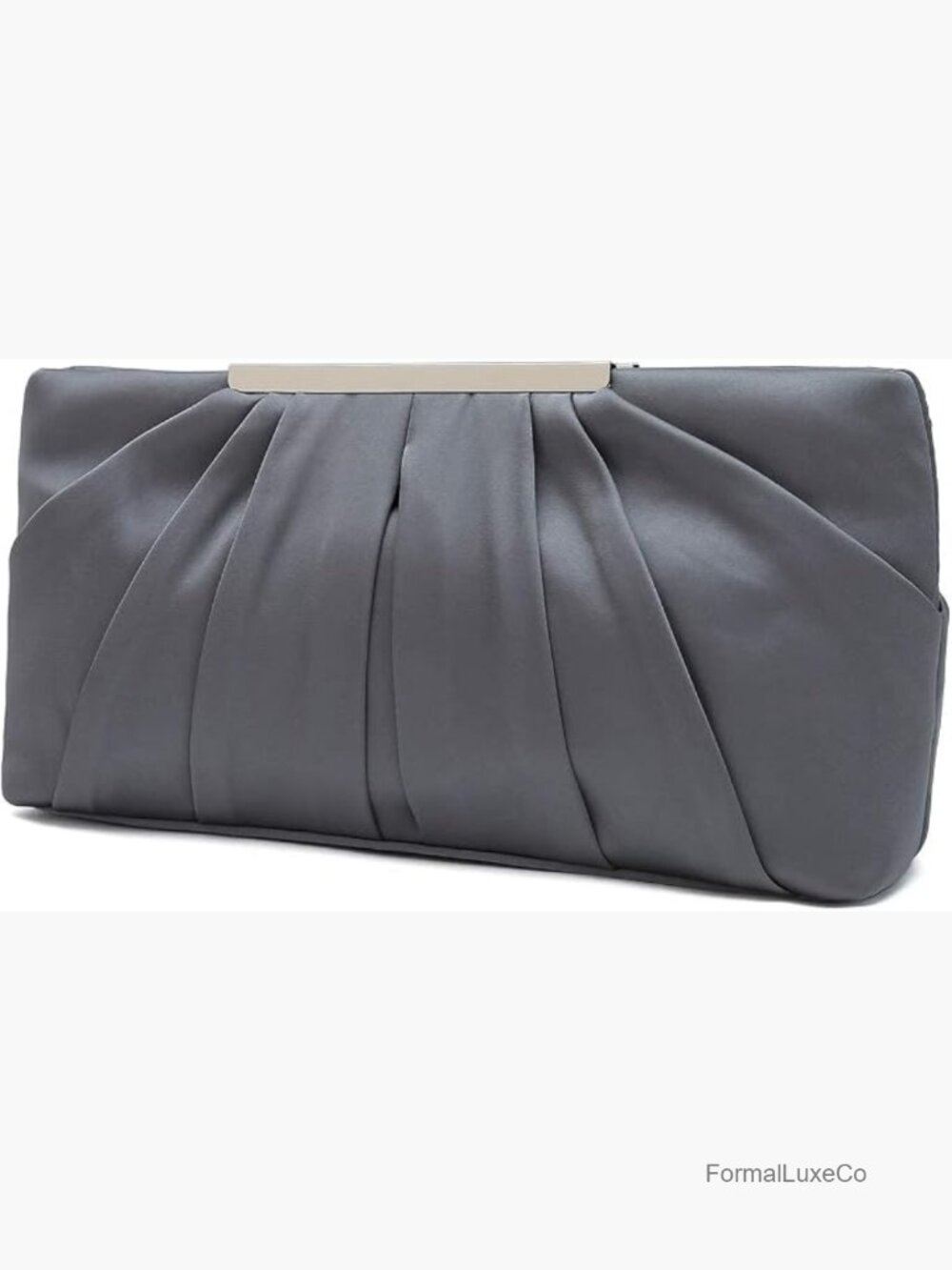 Pleated Satin Clutch Evening Bag Formal Handbag Simple Purse Crossbody